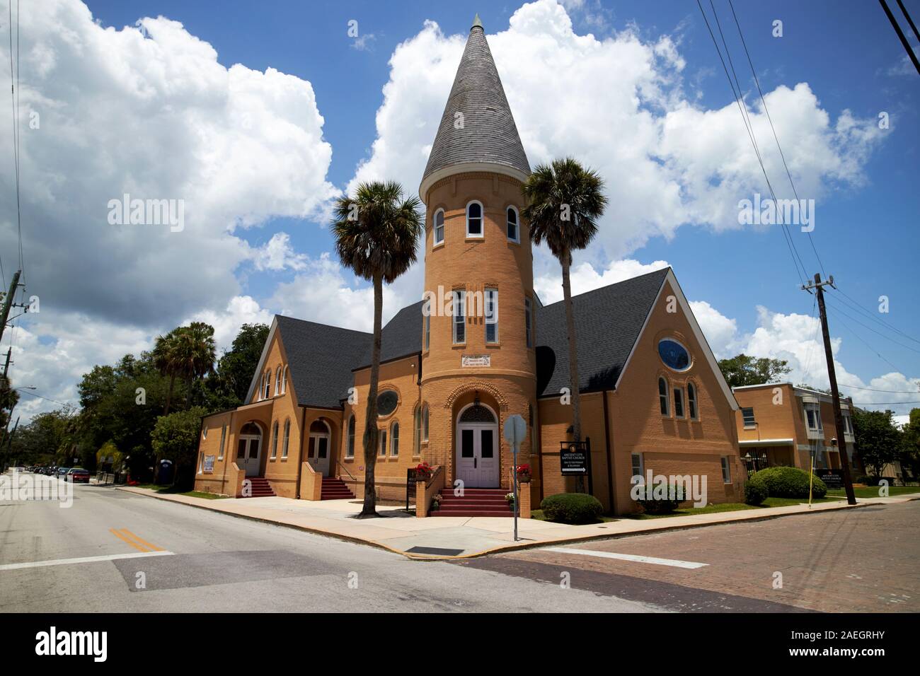 Ancienne ville Baptist Church St Augustine florida usa Banque D'Images