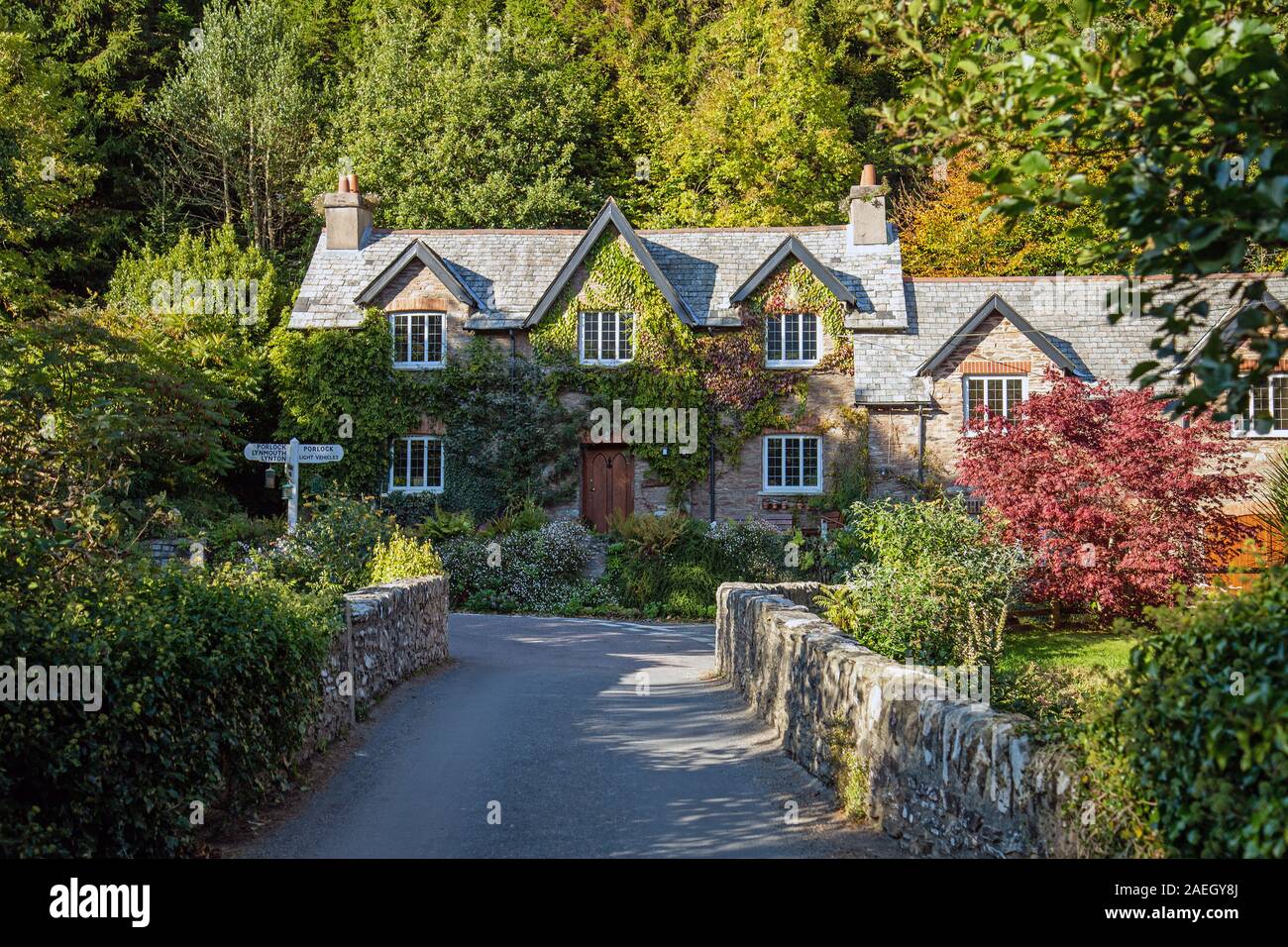 Cottage d'Exmoor Banque D'Images