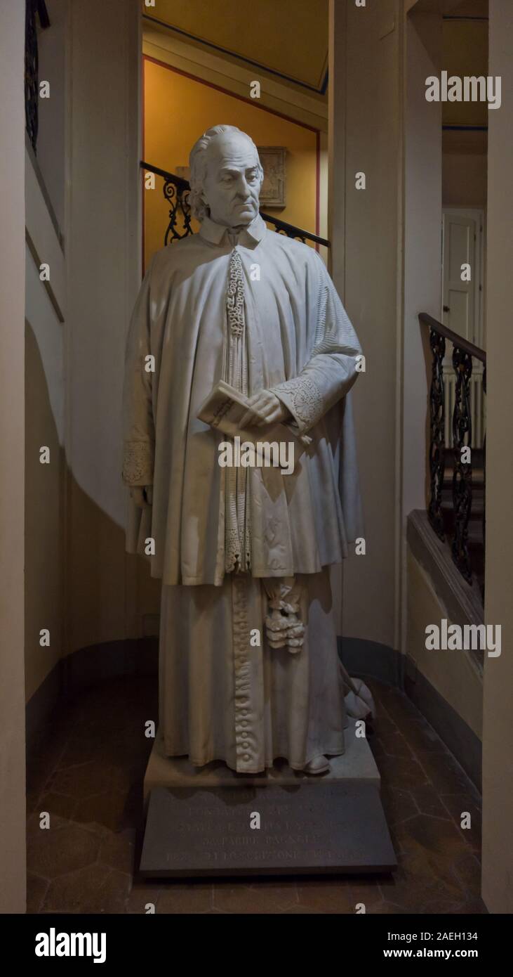 Détails artistiques de l'époque étrusque musée public à Volterra, Toscane, Italie Banque D'Images