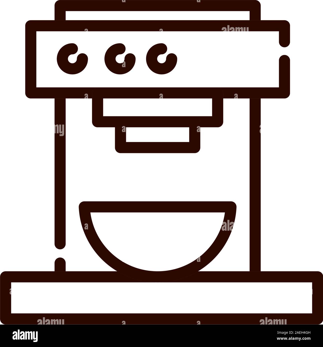 Machine à café tasse design ligne vector illustration Illustration de Vecteur