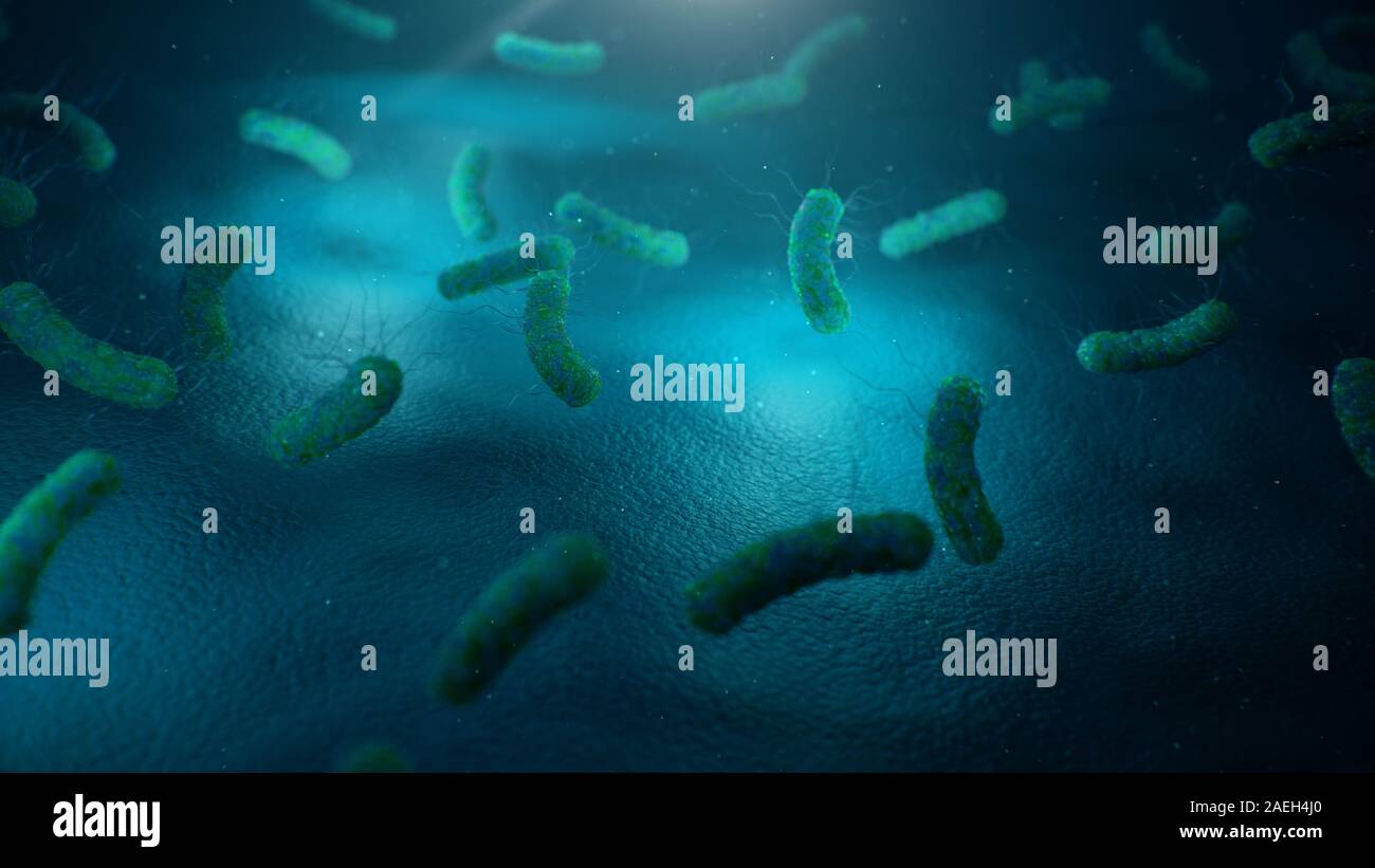 Les virus causant les maladies infectieuses, une diminution de l'immunité. Concept de maladie virale. Résumé Contexte Le virus. Infecter des cellules de l'organisme. Abstract Banque D'Images