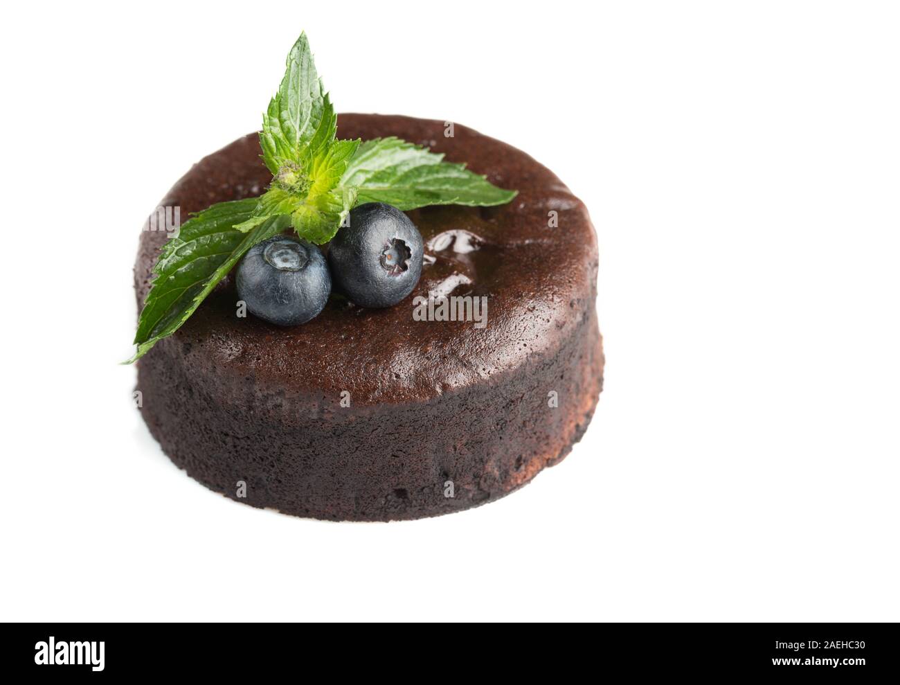 Gâteau de chocolat aux bleuets Banque D'Images