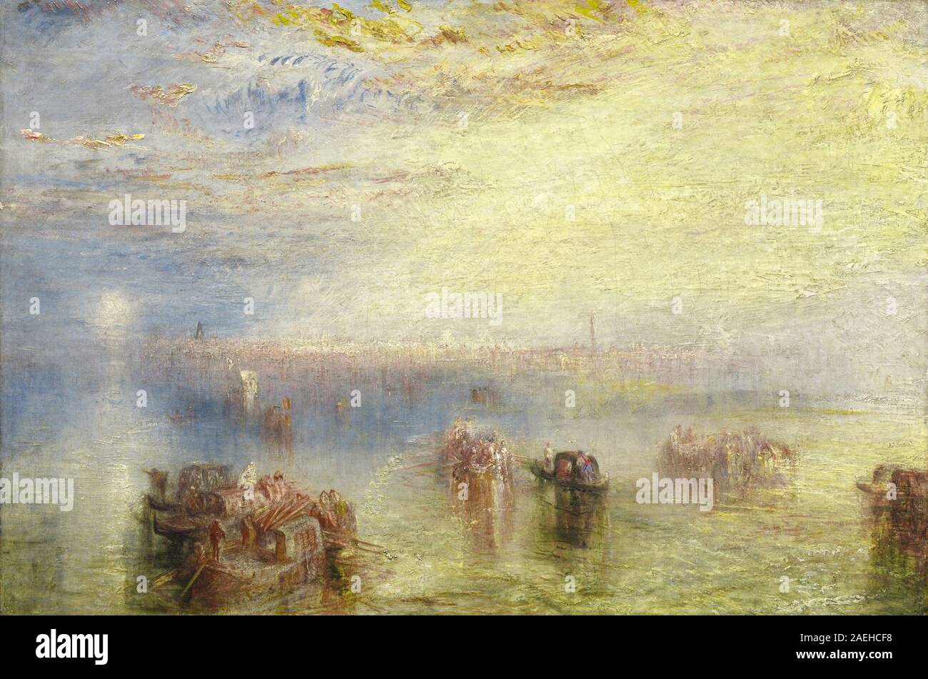Joseph Mallord William Turner, l'approche de Venise, 1844 approche à Venise ; 1844date Banque D'Images