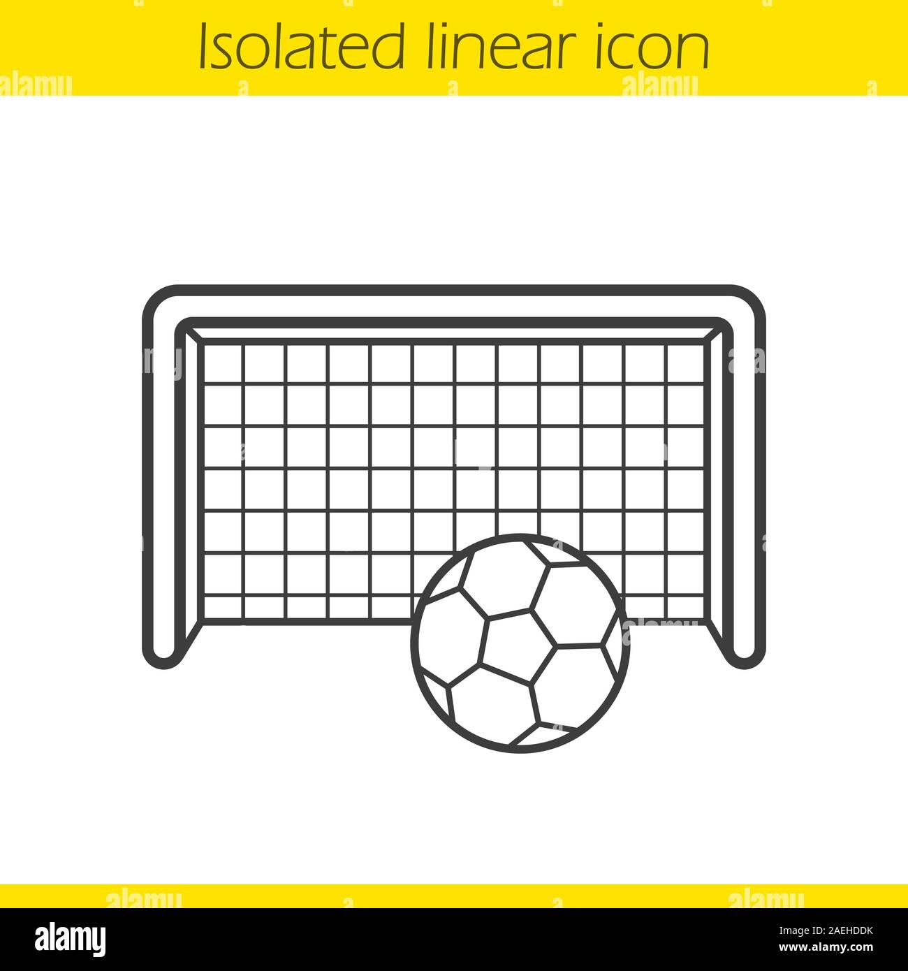 Buts de soccer icône linéaire. Fine ligne illustration. Gates et football  ball symbole de contour. Dessin vectoriel aperçu isolés Image Vectorielle  Stock - Alamy