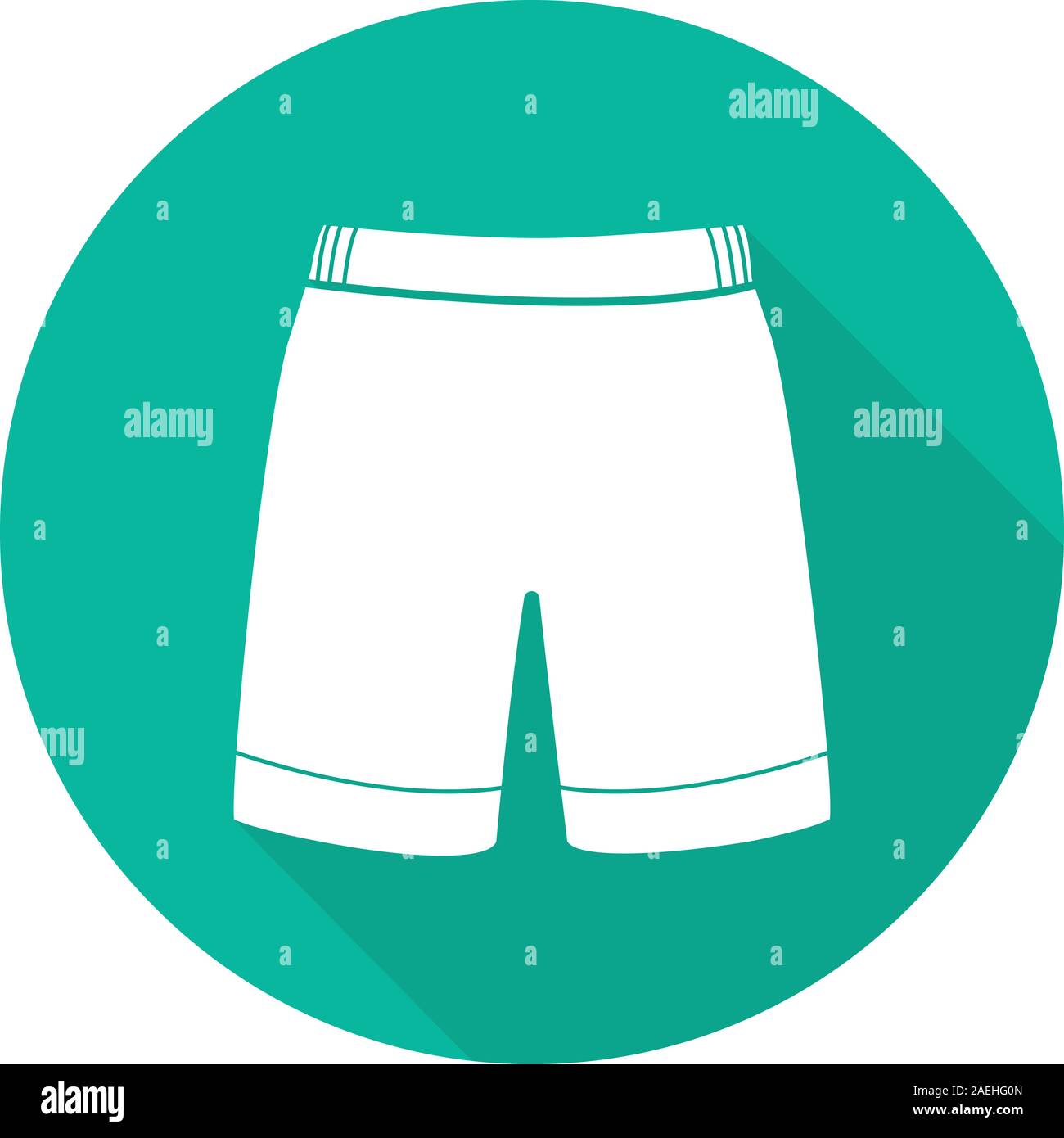 Les slips linéaire plat ombre portée de l'icône. Brèves sportives. Symbole ligne vectorielle Illustration de Vecteur