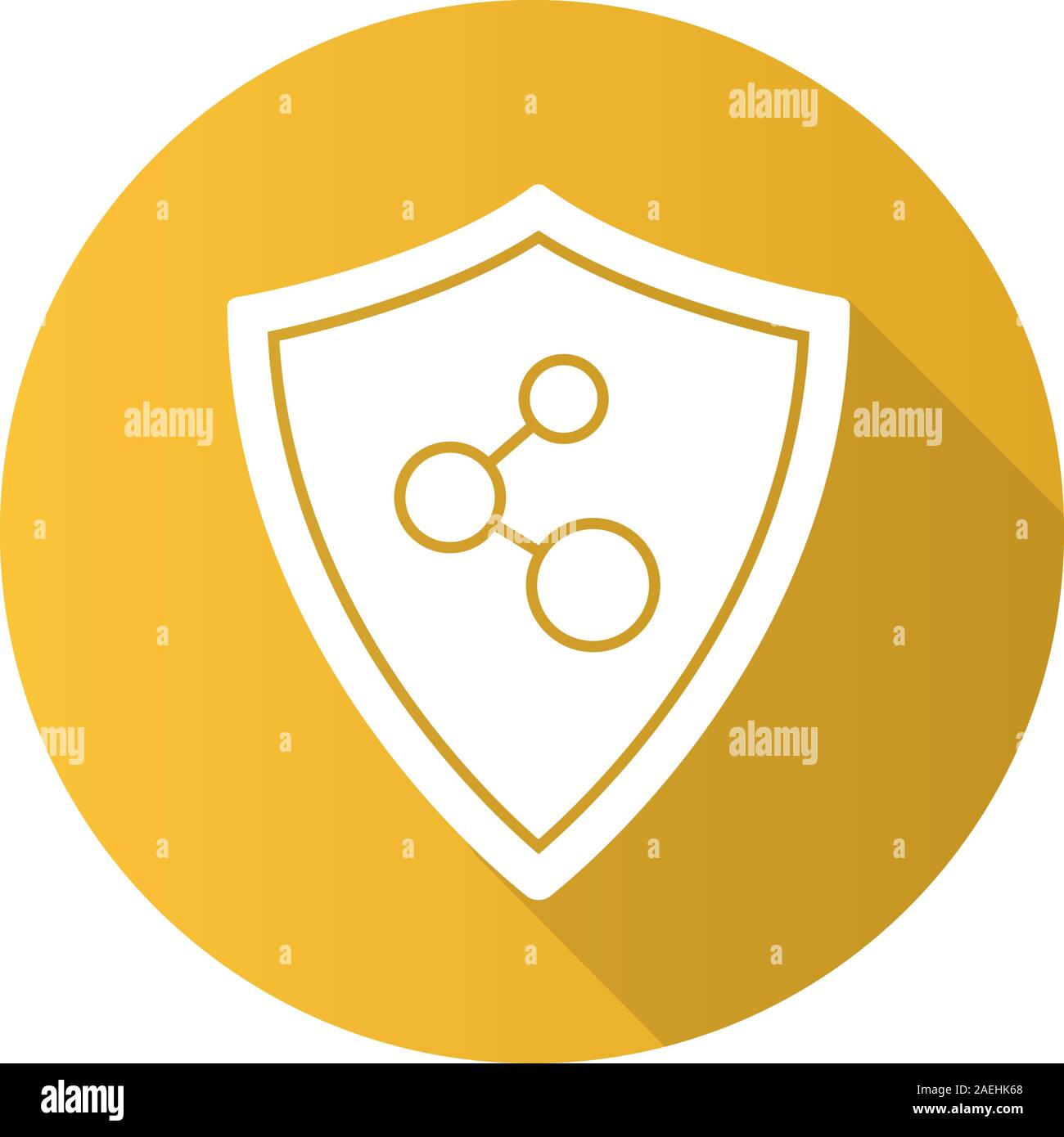 Design plat connexion réseau ombre portée de l'icône. Protection thermique. Symbole silhouette vecteur Illustration de Vecteur