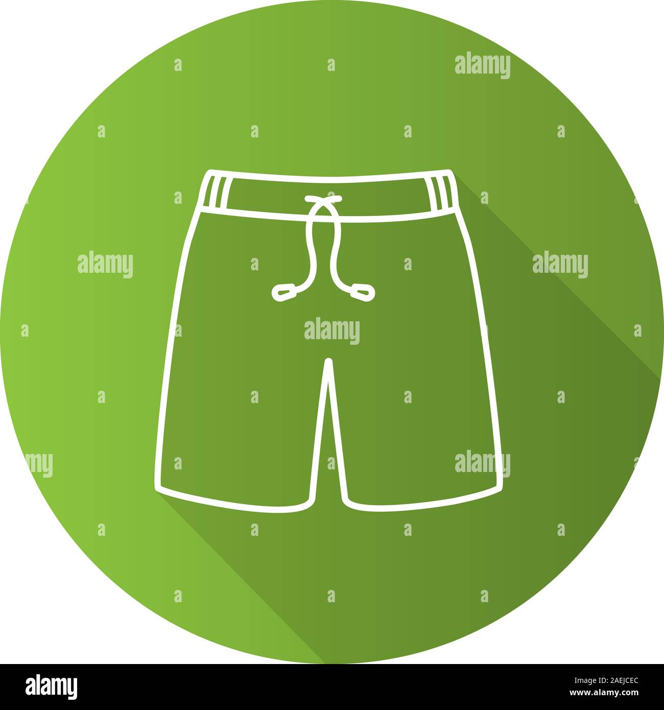 Les slips linéaire plat ombre portée de l'icône. Brèves sportives. Symbole ligne vectorielle Illustration de Vecteur