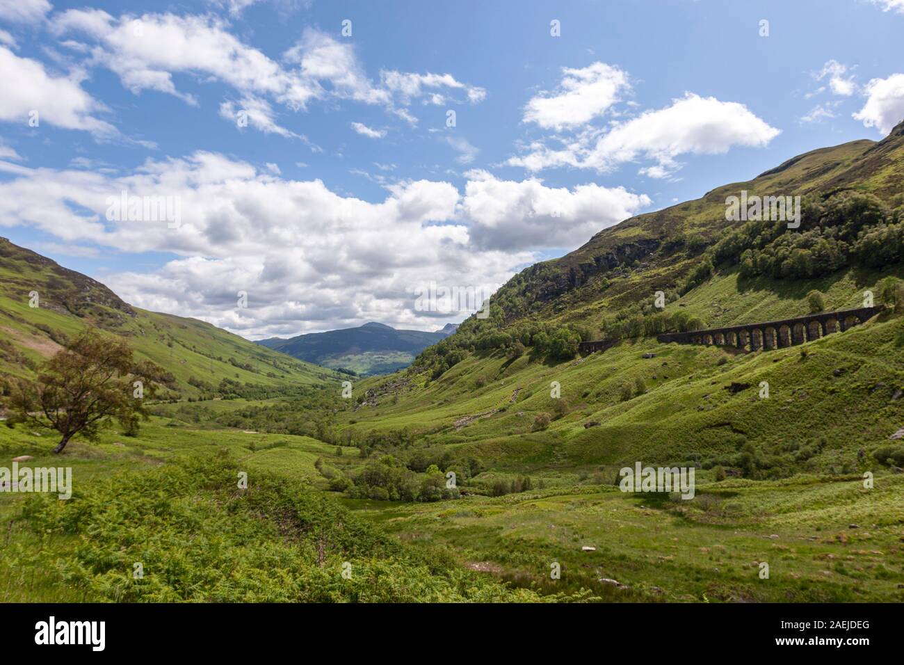 Glen Ogle point vue viaduc viaduc de Glenfinnan, près de l'Écosse, Royaume-Uni Banque D'Images