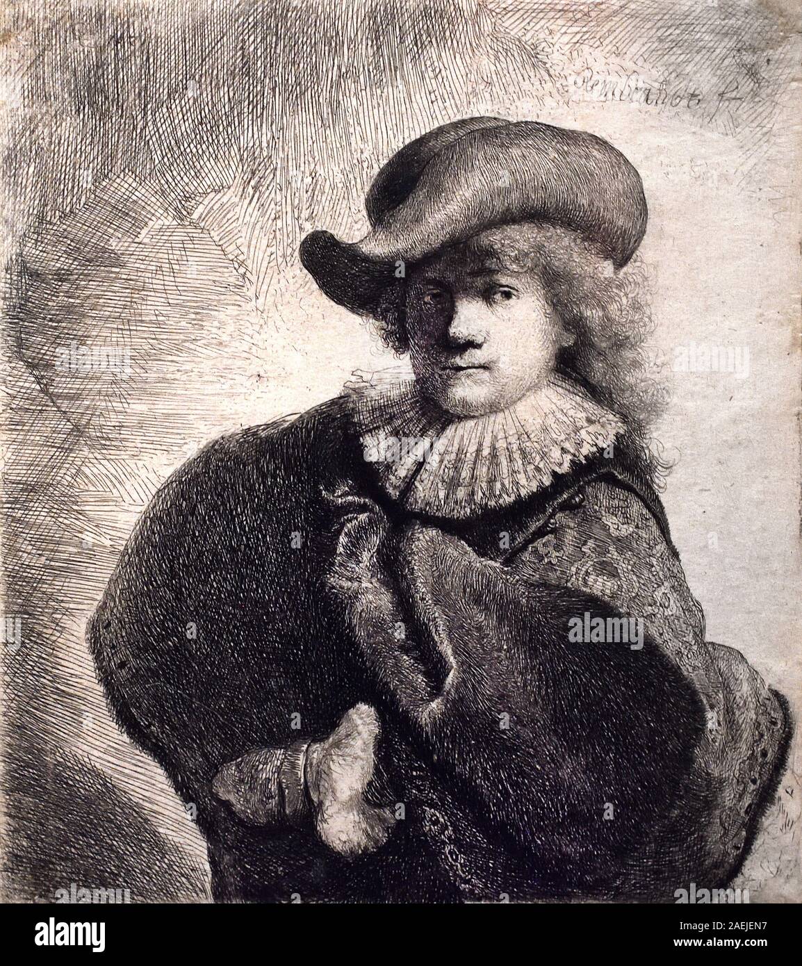 Self Portrait 1631 Rembrandt Harmenszoon van Rijn 1606-1669 Néerlandais, les Pays-Bas, la Hollande, Banque D'Images