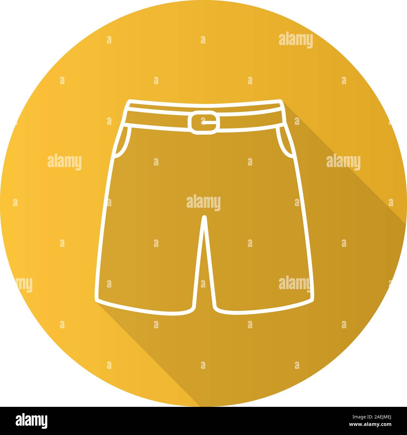 Les slips linéaire plat ombre portée de l'icône. Brèves sportives. Symbole Description vectorielle Illustration de Vecteur