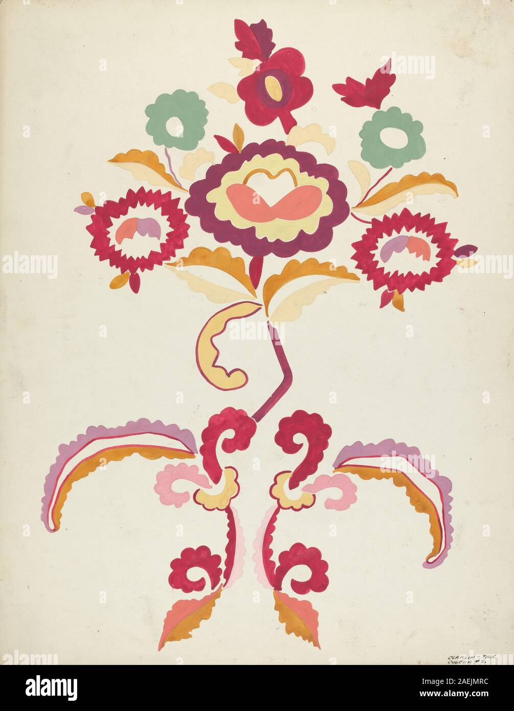 Majel G Claflin, conception d'un projet de Portfolio, 1935-1942 d'un projet de design portefeuille ; 1935/1942 Banque D'Images