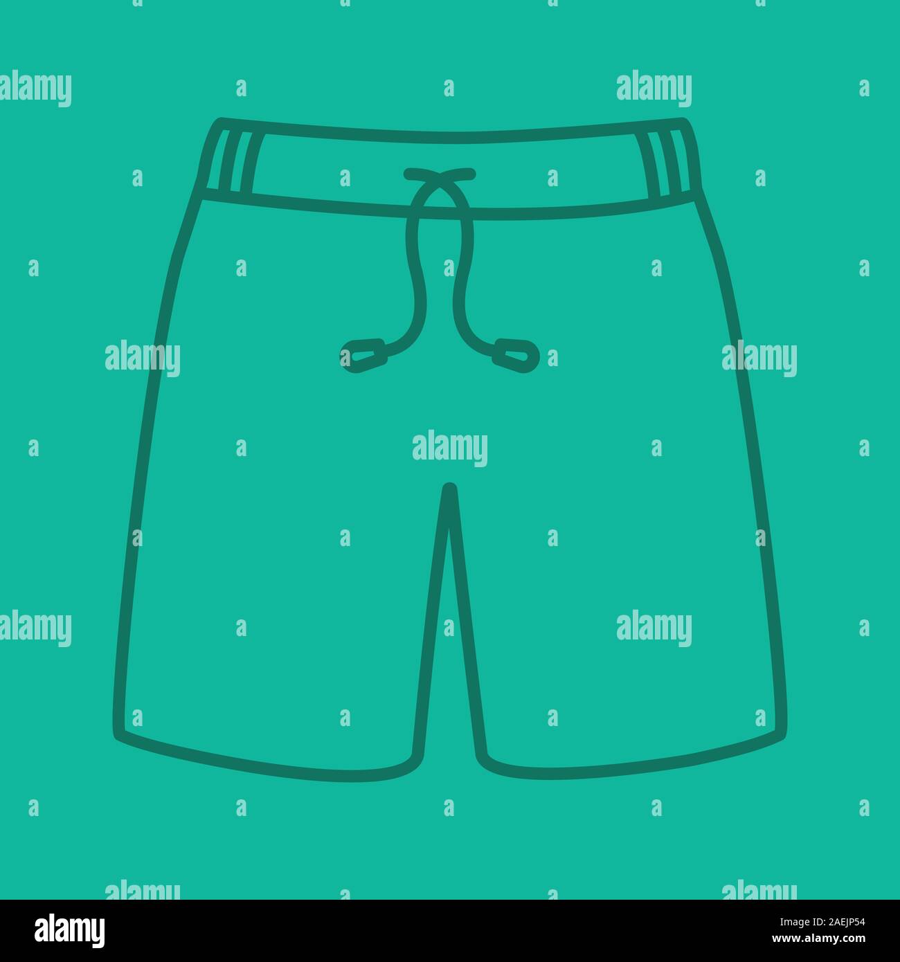 Les slips linéaire couleur icône. Des courts-circuits. Fine ligne contours symboles sur fond de couleur. Vector illustration Illustration de Vecteur