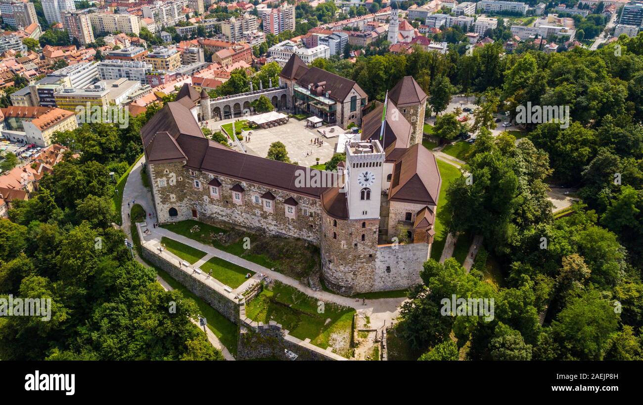 Le Château de Ljubljana, Ljubljana, Slovénie Banque D'Images