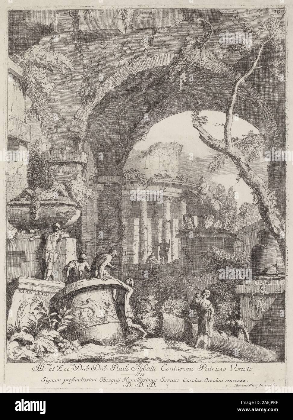 Marco Ricci, Capriccio Capriccio : ruines Ruines - Banque D'Images