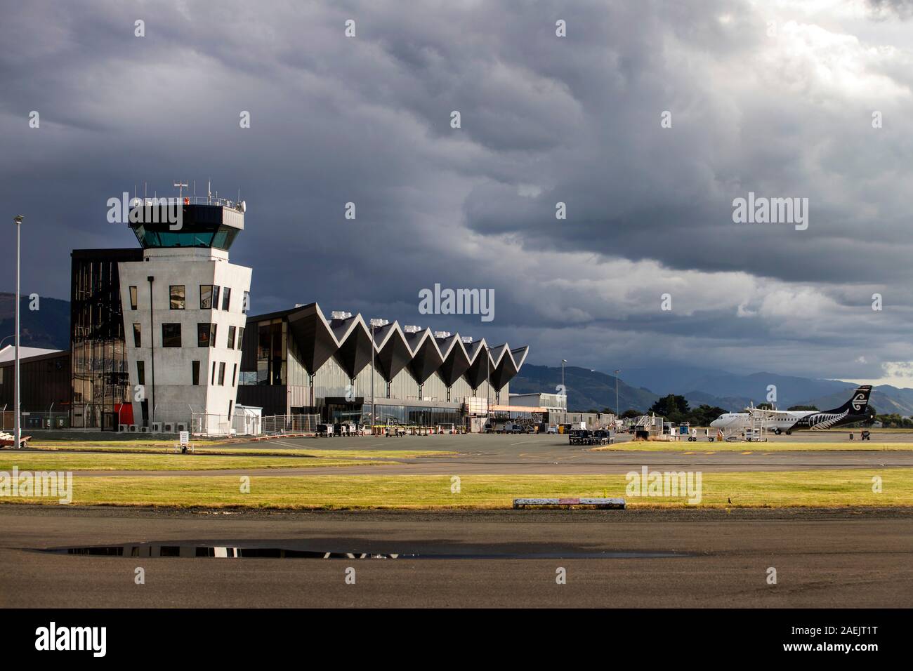 Photo par Tim Cuff - 9 décembre 2019 - L'aéroport de Nelson, Nouvelle-Zélande Banque D'Images