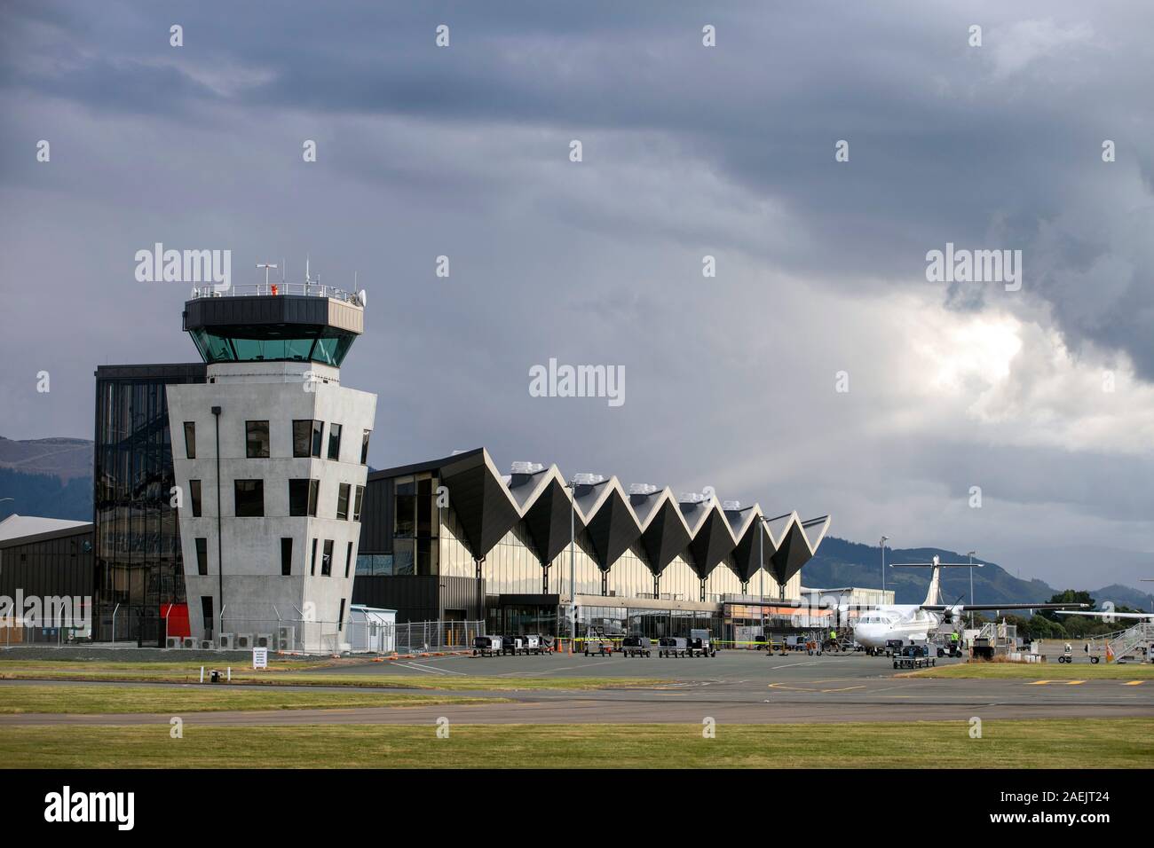 Photo par Tim Cuff - 9 décembre 2019 - L'aéroport de Nelson, Nouvelle-Zélande Banque D'Images