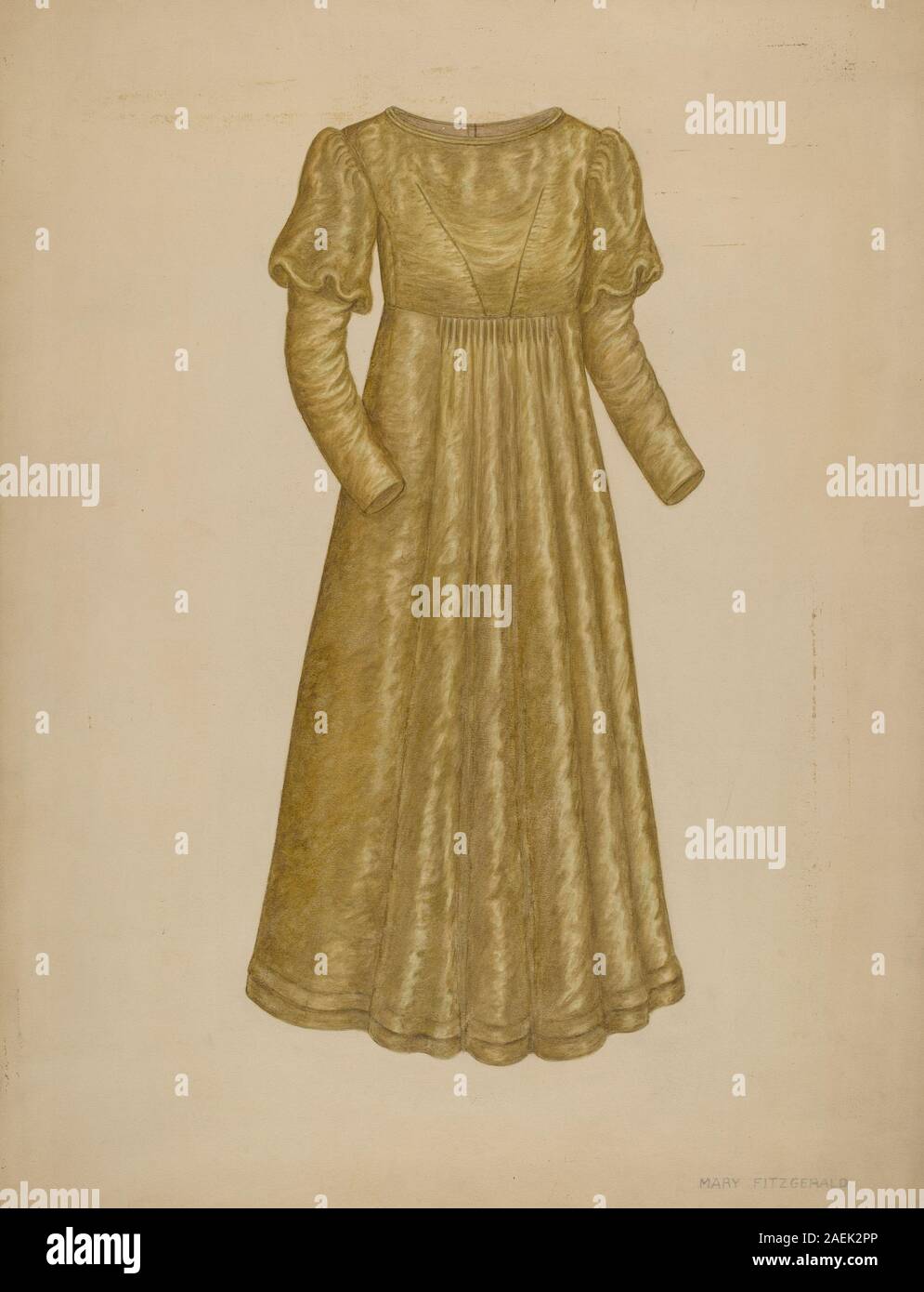 Mary Fitzgerald, robe de mariage, robe de mariage 1935-1942 1935/1942 ; Banque D'Images