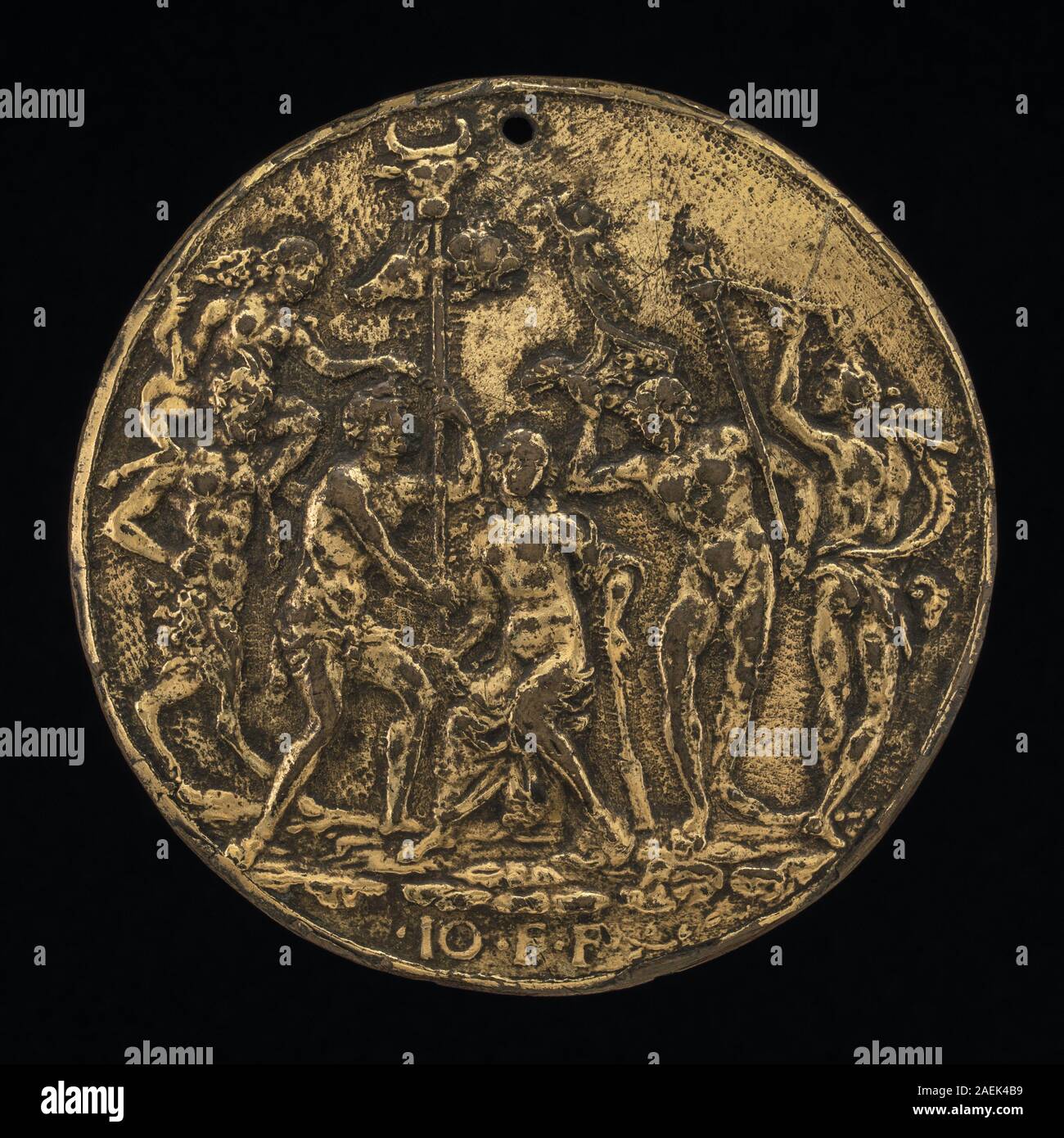 Ariane sur Naxos, créé par Maître IOFF dans la seconde moitié du XVe siècle, représente la figure mythologique Ariane sur l'île de Naxos. La peinture met l'accent sur le mythe classique, la figure humaine et le style artistique de la Renaissance. Banque D'Images