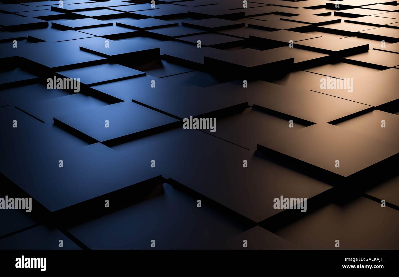 Cube noir abstract background texture3d illustration rendre Banque D'Images