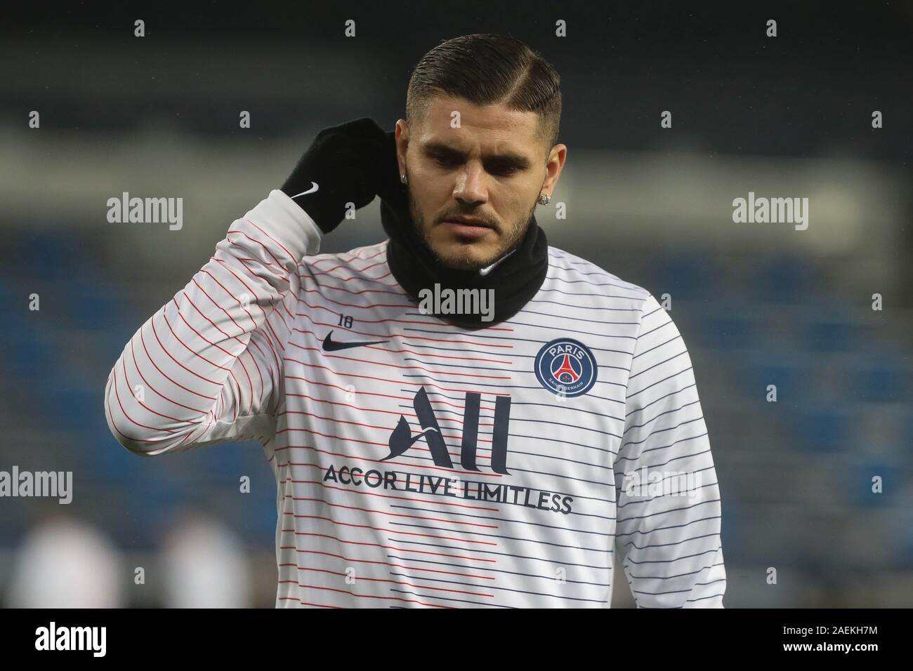 Mauro Icardi de Paris Saint Germain Au cours de l'UEFA Champions League, groupe d'un match de football entre le Real Madrid CF et Paris Saint-Germain le 26 novembre 2019 au Parc des Princes à Paris, France - Photo Laurent Lairys / DPPI Banque D'Images