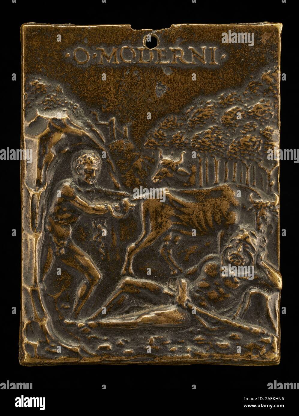 Moderno, Cacus voler les boeufs d'Hercule Cacus voler les boeufs d'Hercule Banque D'Images