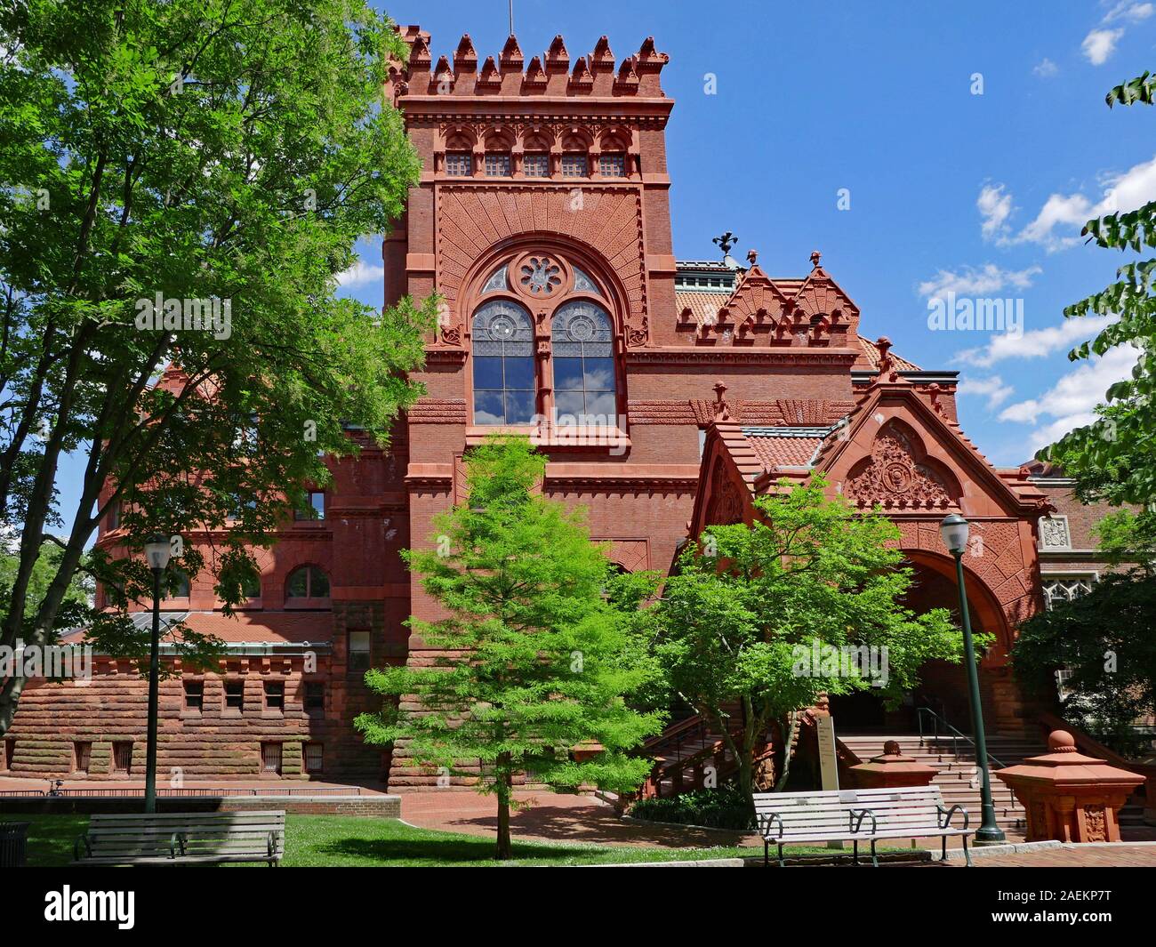 PHILADELPHIA - Mai 2019 : Le 19ème siècle Fine Arts Library de l'Université de Pennsylvanie, campus est un National Historic Landmark. Banque D'Images