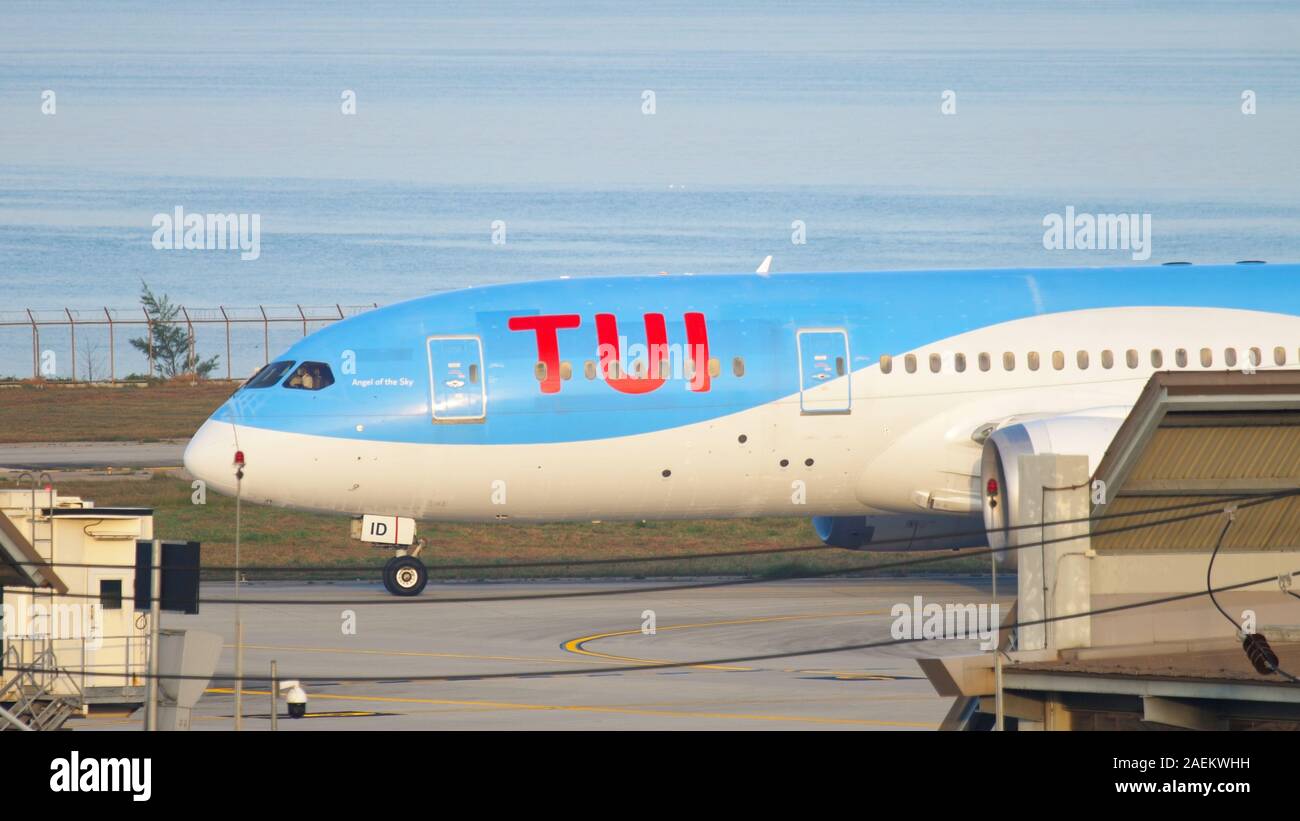 Vol en avion après l'atterrissage Banque D'Images