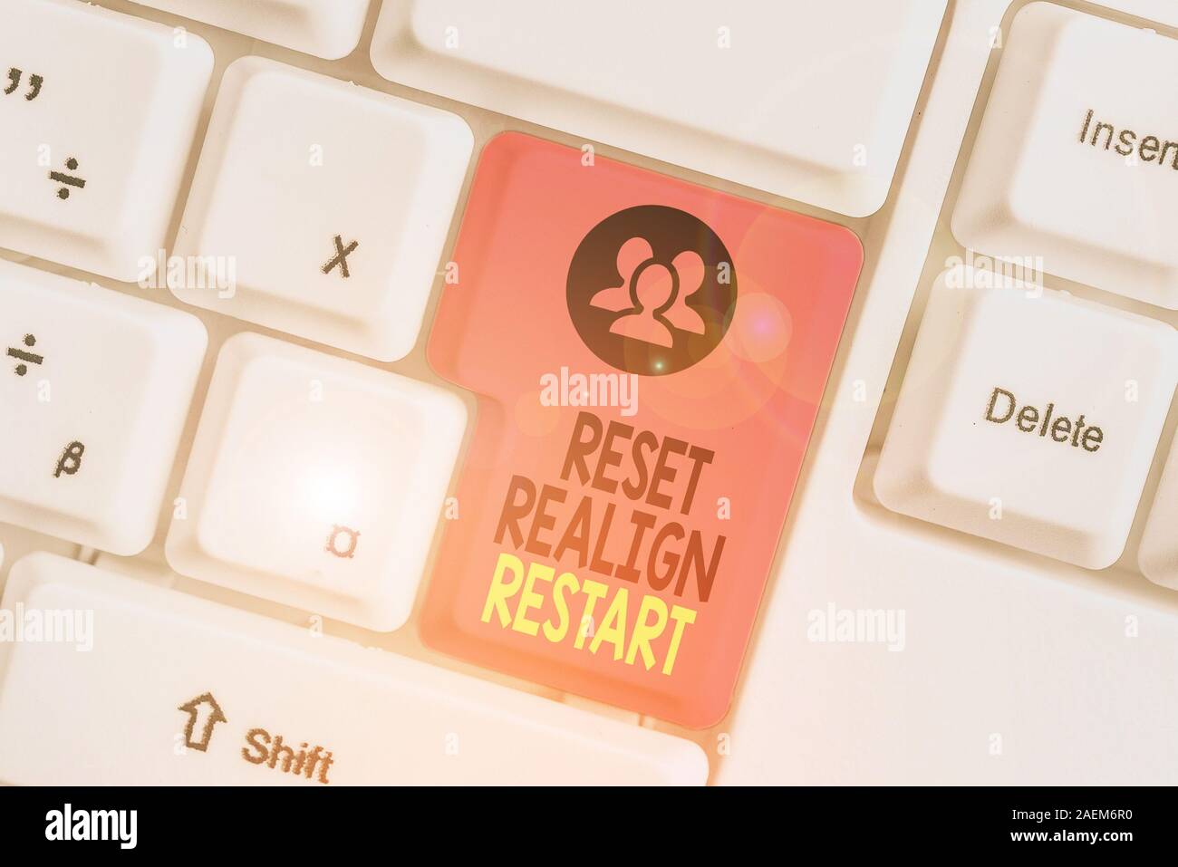 Écrit remarque montrant Réinitialiser réaligner redémarrer. Concept d'affaires pour la vie l'audit va vous aider à mettre les choses en perspectives Banque D'Images