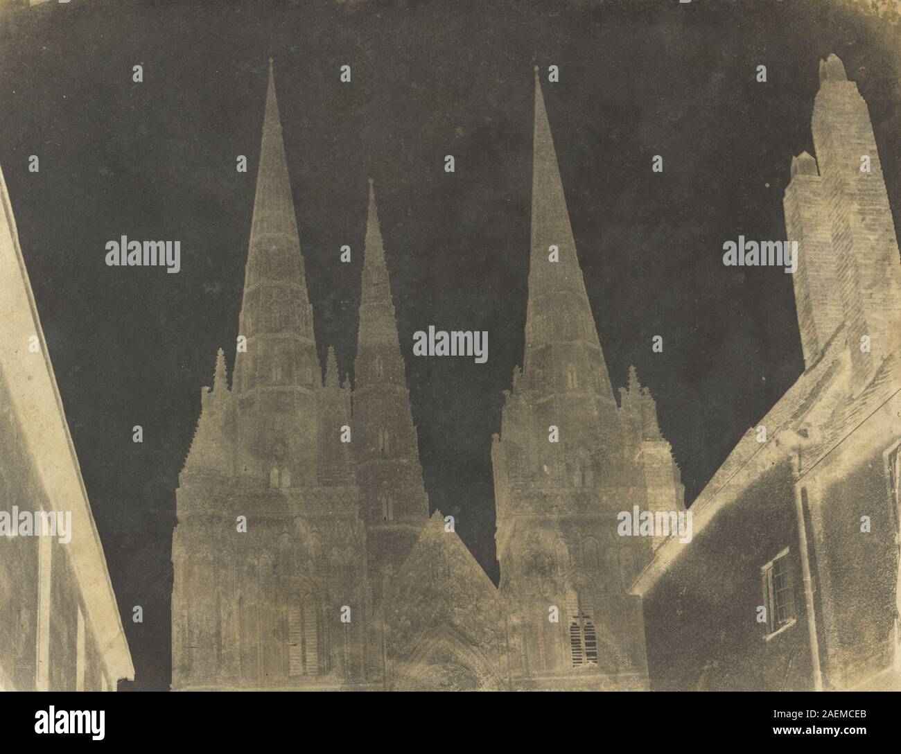 Le révérend Calvert Richard Jones, étude des clochers de la cathédrale de Lichfield, 1845-1850, étude des clochers de la cathédrale de Lichfield ; entre 1845 et 1850 date Banque D'Images