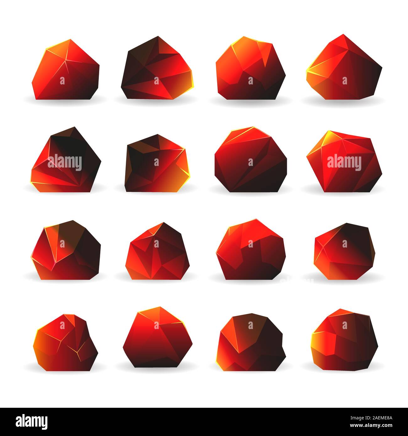 La combustion du charbon set Illustration de Vecteur