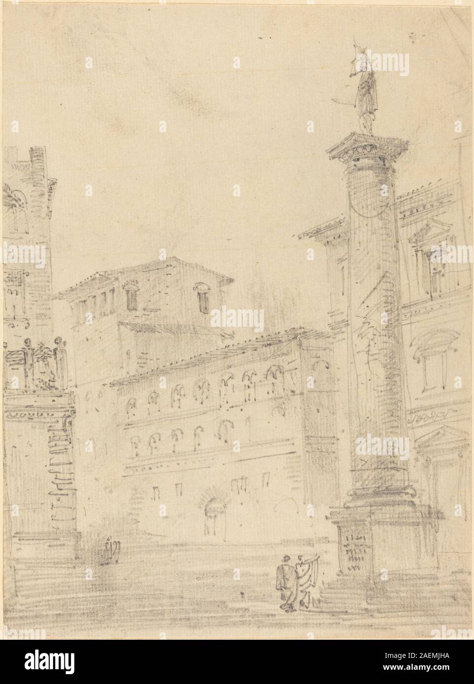 Robert Smith, Figures sur une piazza romaine, des figures sur une piazza Romaine Banque D'Images