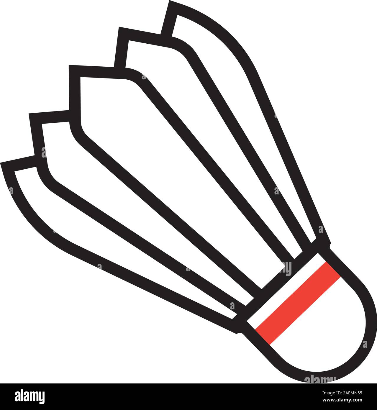 Volant badminton modèle de conception de l'icône vector isolated Illustration de Vecteur