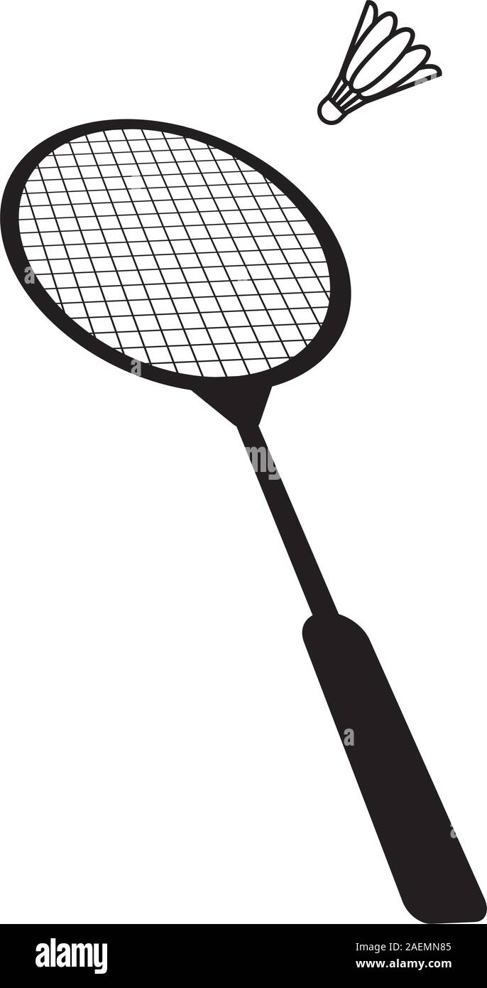 Modèle de conception de l'icône de Badminton vector isolated Illustration de Vecteur