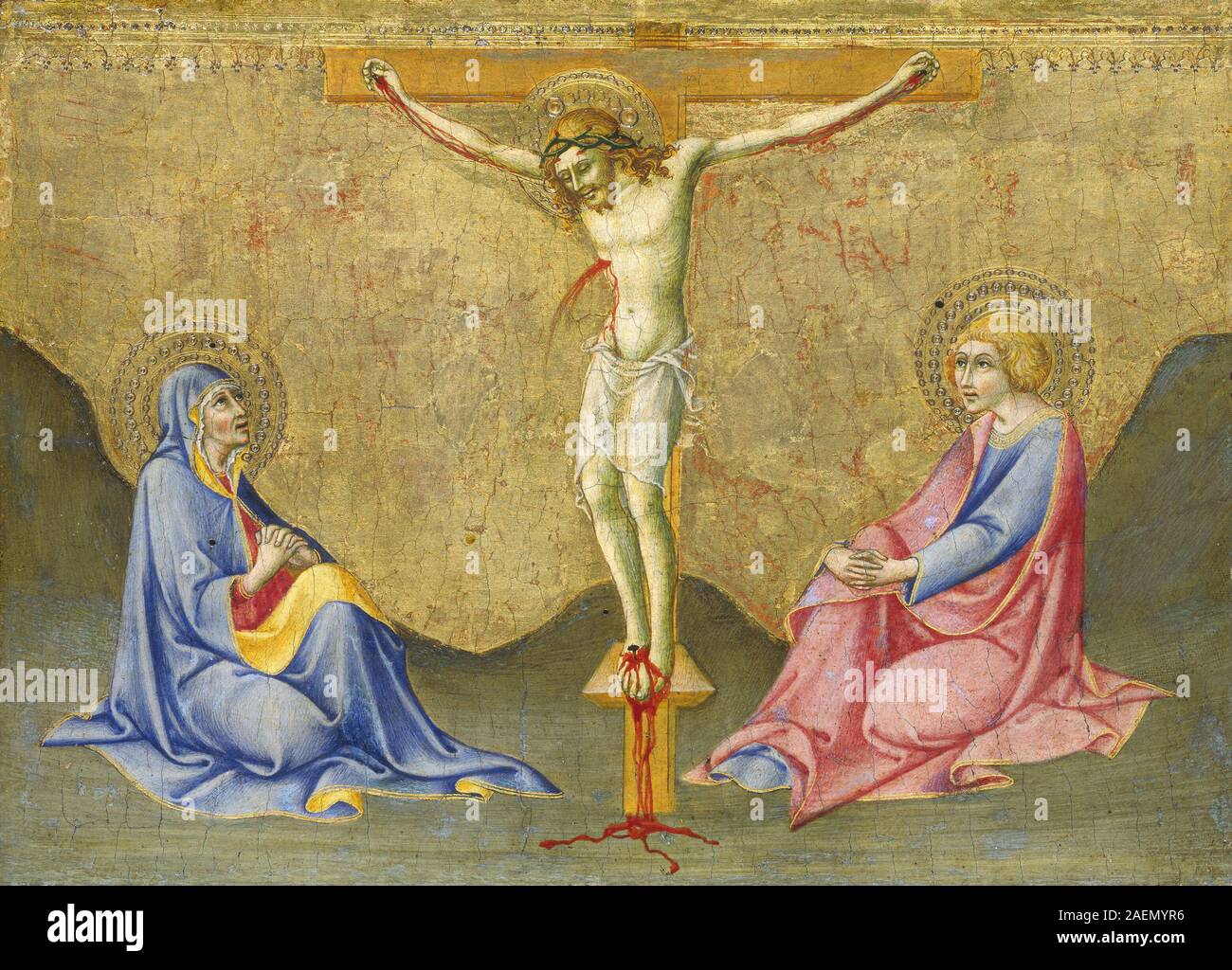 Sano di Pietro, la Crucifixion, c 1445-1450, la Crucifixion ; c. 1445/1450 Banque D'Images
