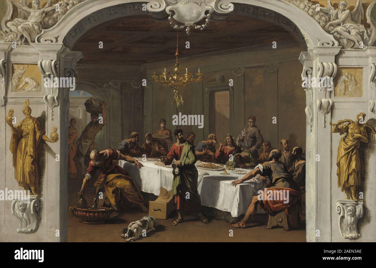 Sebastiano Ricci, la Dernière Cène, 1713-1714, la Cène ; 1713/1714 Banque D'Images