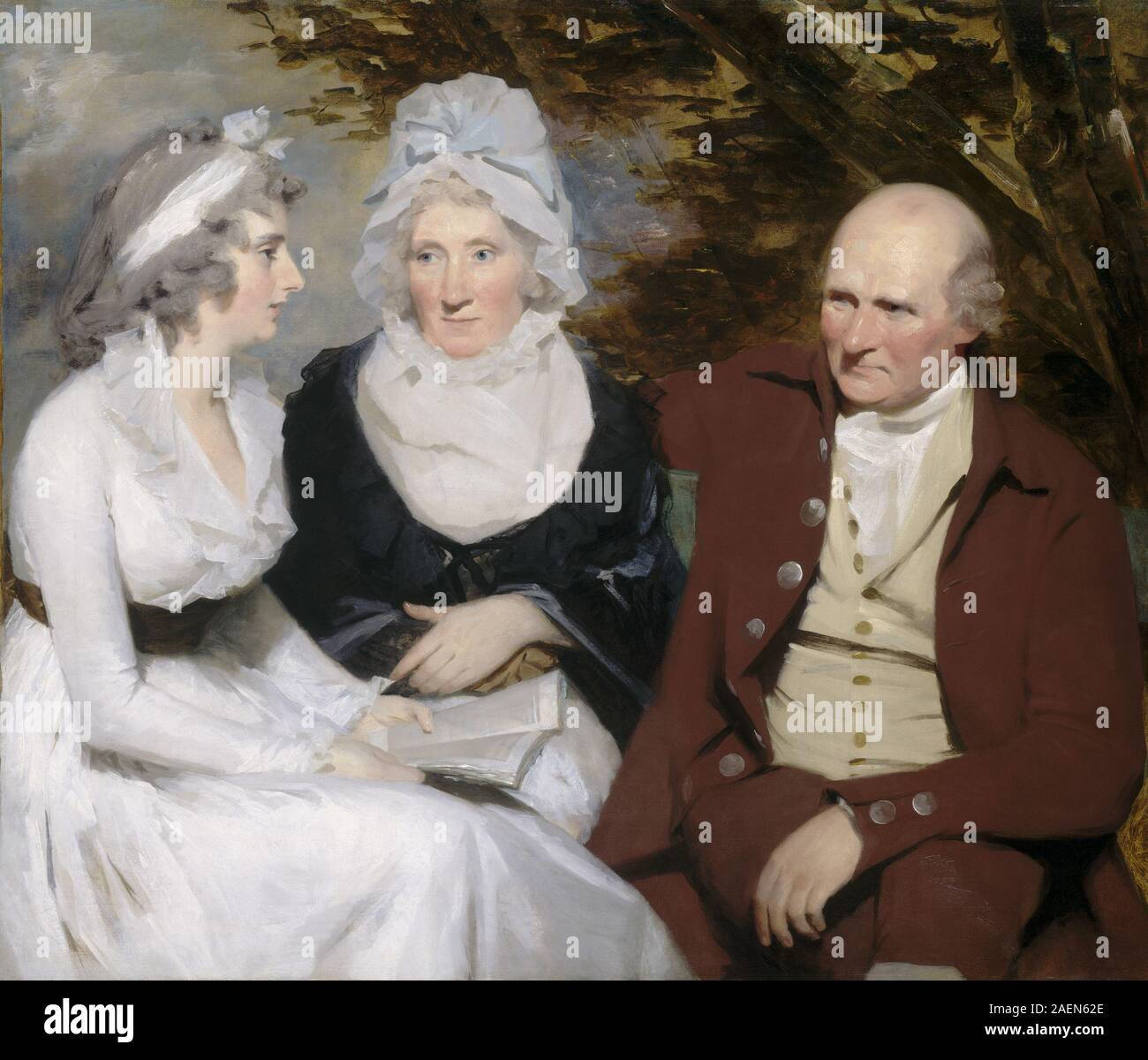 Sir Henry Raeburn, John Johnstone, Betty Johnstone, et Mlle Wedderburn, c 1790-1795, John Johnstone, Betty Johnstone, et Mlle Wedderburn ; c. 1790/1795 Banque D'Images