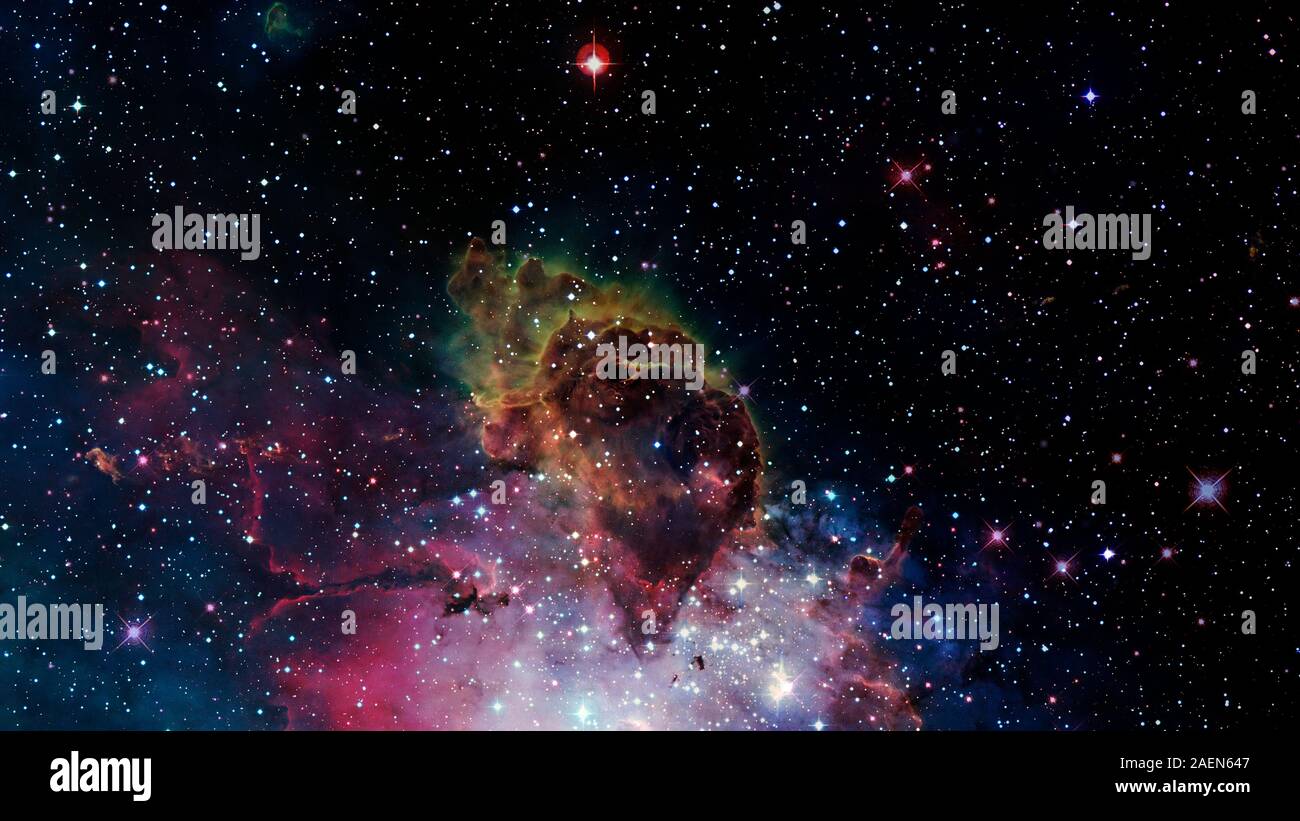 Espace vif supernova - nébuleuse. Éléments de cette image fournie par la NASA Banque D'Images