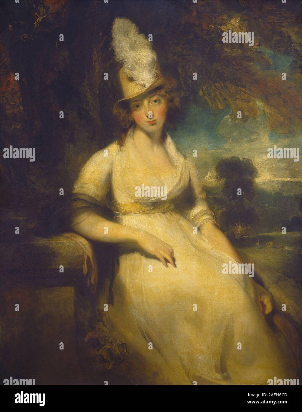 Sir Thomas Lawrence, Mme Robert Blencowe, c 1792, Mme Robert Blencowe ; c. 1792 Banque D'Images