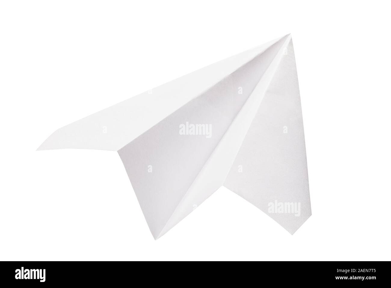 Paper plane isolé sur fond blanc Banque D'Images