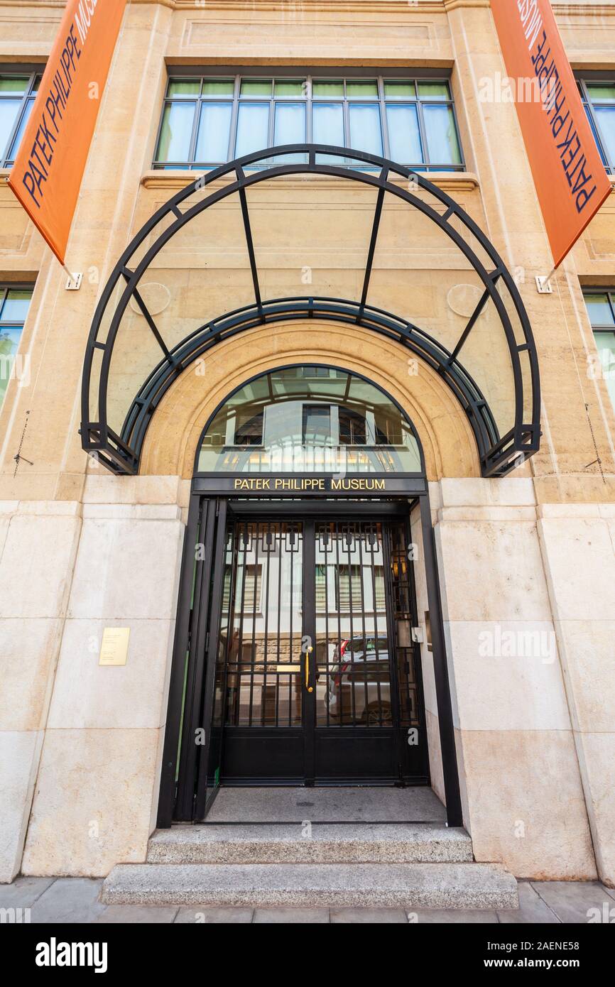 Patek Philippe et le musée de l'horloge est situé dans la ville de Genève en Suisse Banque D'Images