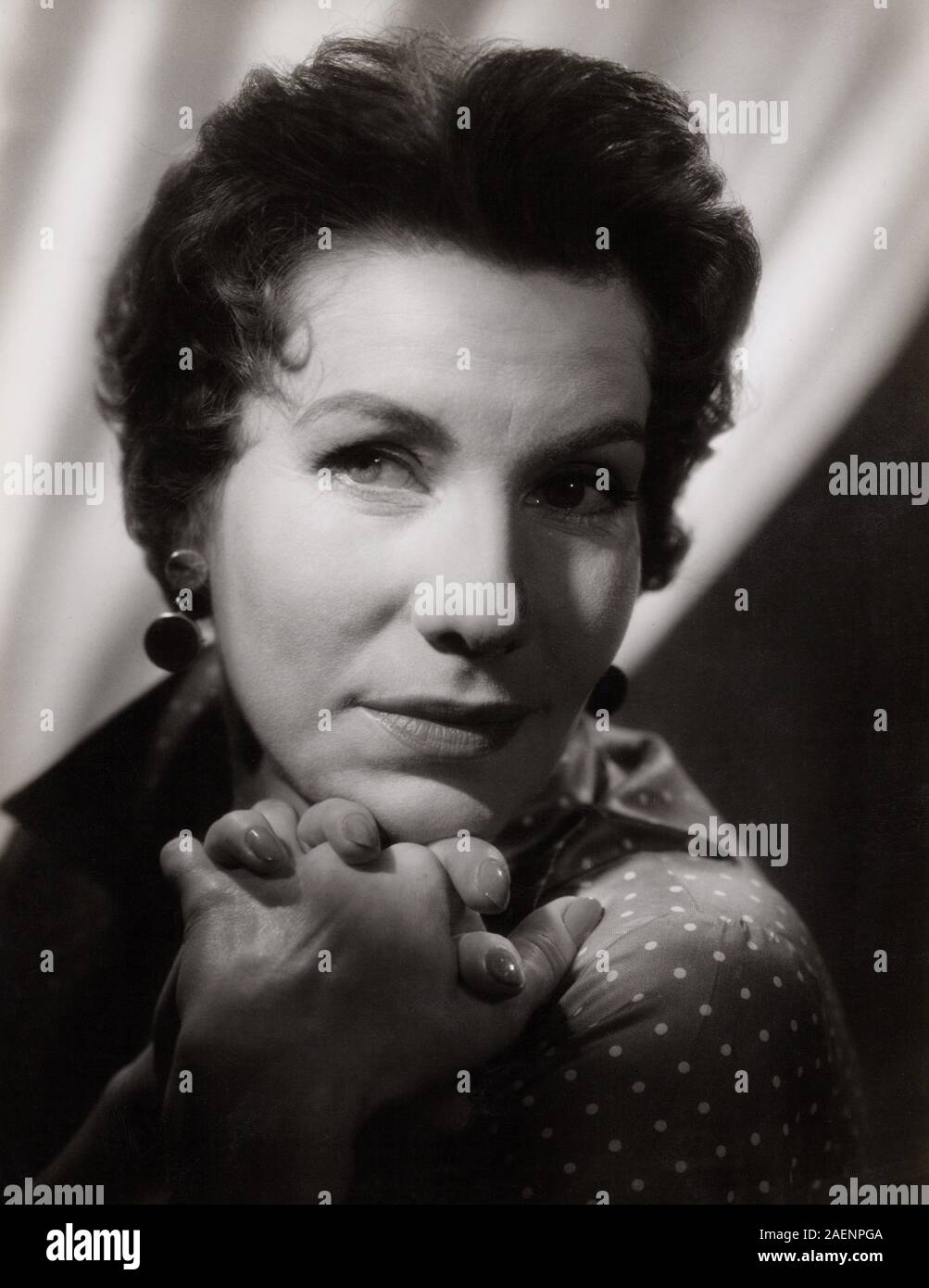 Adelheid Seeck, deutsche Schauspielerin, Deutschland Ende 1950er Jahre. L'actrice allemande Adelheid Seeck, Allemagne fin des années 50. Banque D'Images