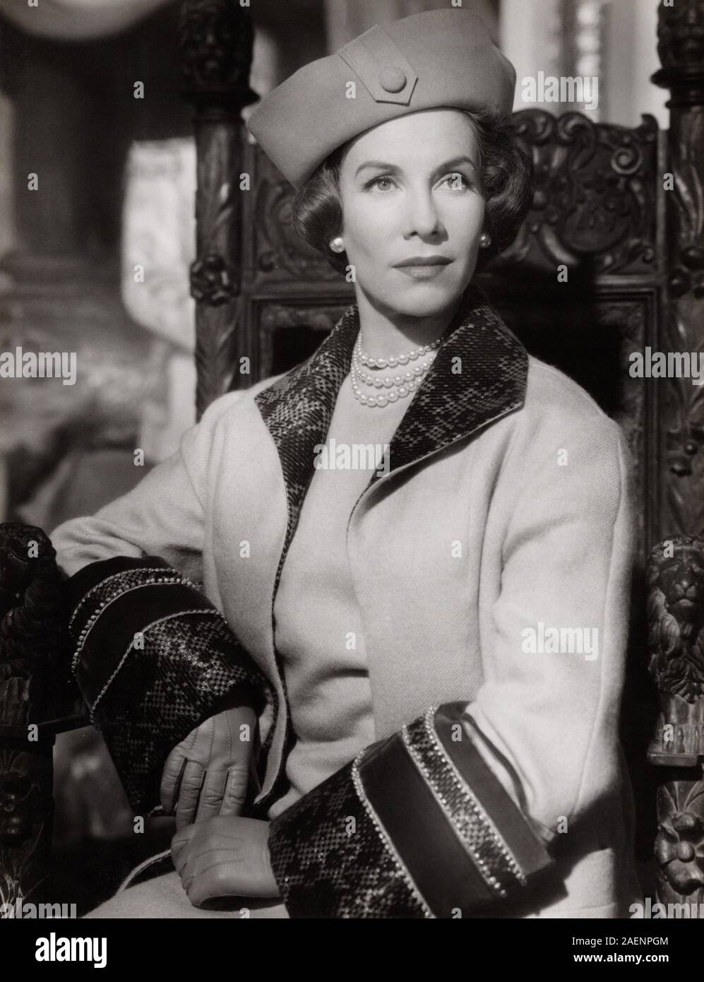 Adelheid Seeck, deutsche Schauspielerin, Deutschland Ende 1950er Jahre. L'actrice allemande Adelheid Seeck, Allemagne fin des années 50. Banque D'Images