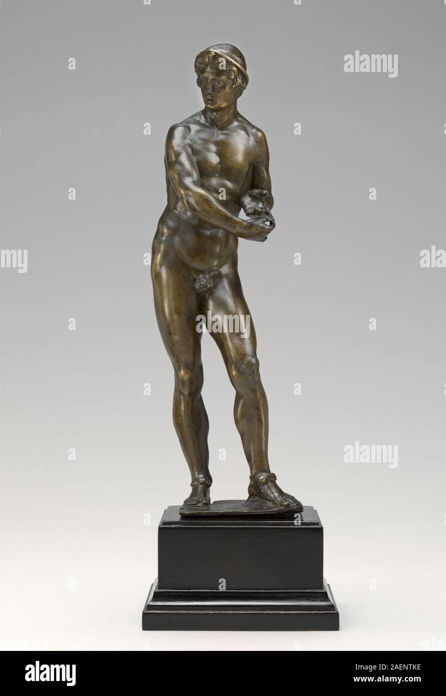 Mercure, XVIe siècle vénitien, seconde moitié du XVIe siècle, représente le Dieu romain Mercure avec des attributs ailés, un caducée et une pose classique, reflétant la sculpture et l'iconographie de la Renaissance à Venise. Banque D'Images