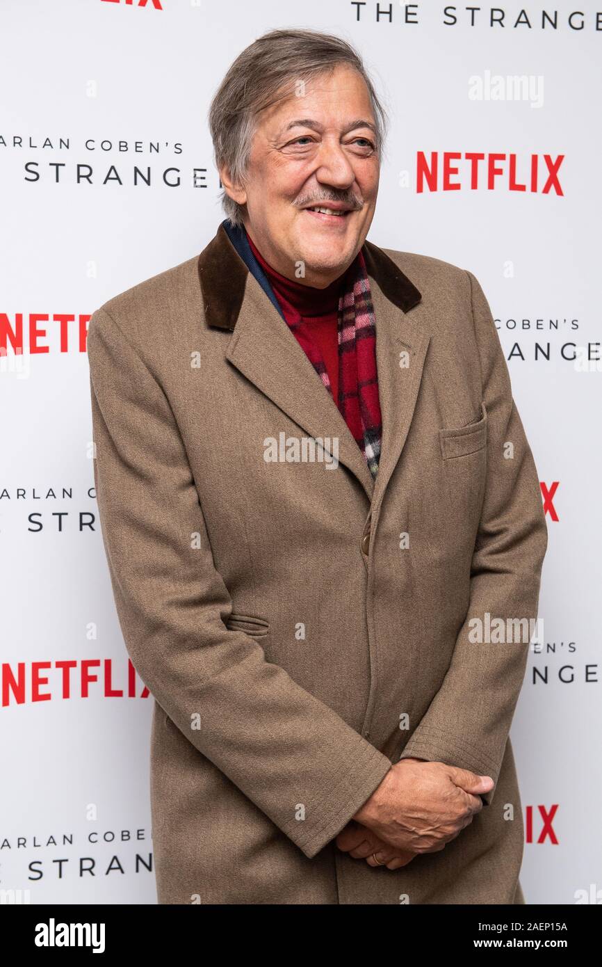 Stephen Fry à l'étranger - d'origine Netflix Appuyez sur le dépistage, l'Hôtel de Soho, Londres. Banque D'Images