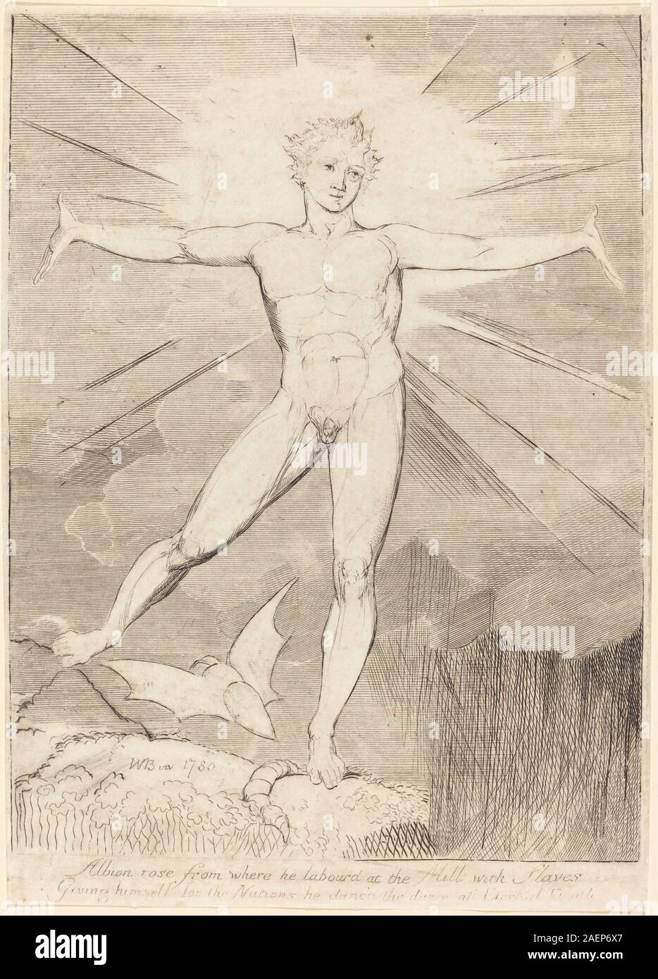 William Blake, la danse de Albion (Heureux jour), c 1803-1810, la danse de Albion (Heureux jour) ; c. 1803/1810 Banque D'Images