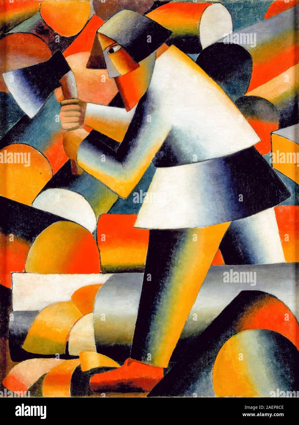 Kazimir Malevich, la peinture abstraite, le bûcheron, 1912 Banque D'Images