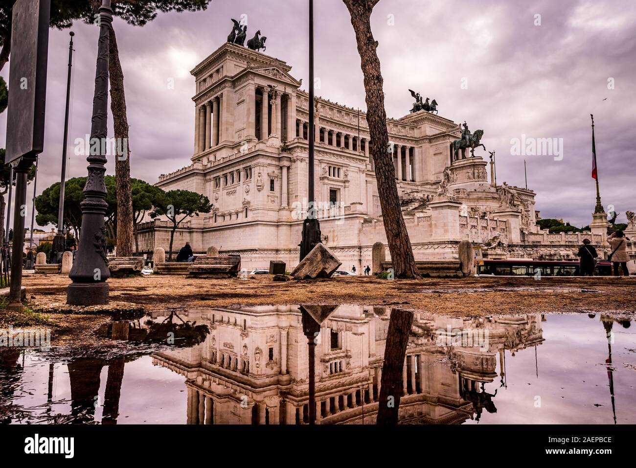 Vue panoramique sur le Forum Romain, Rome, Italie Banque D'Images