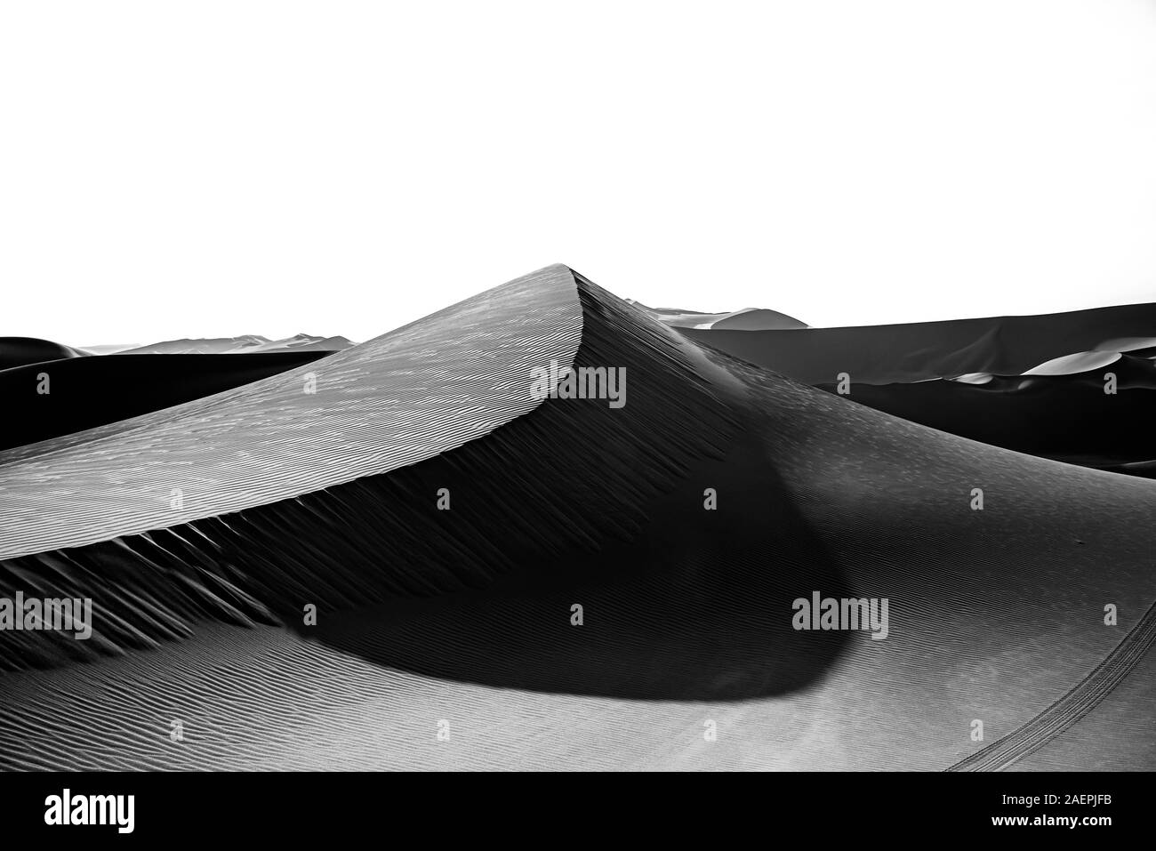 La forme des dunes de sable au désert de lut Banque D'Images