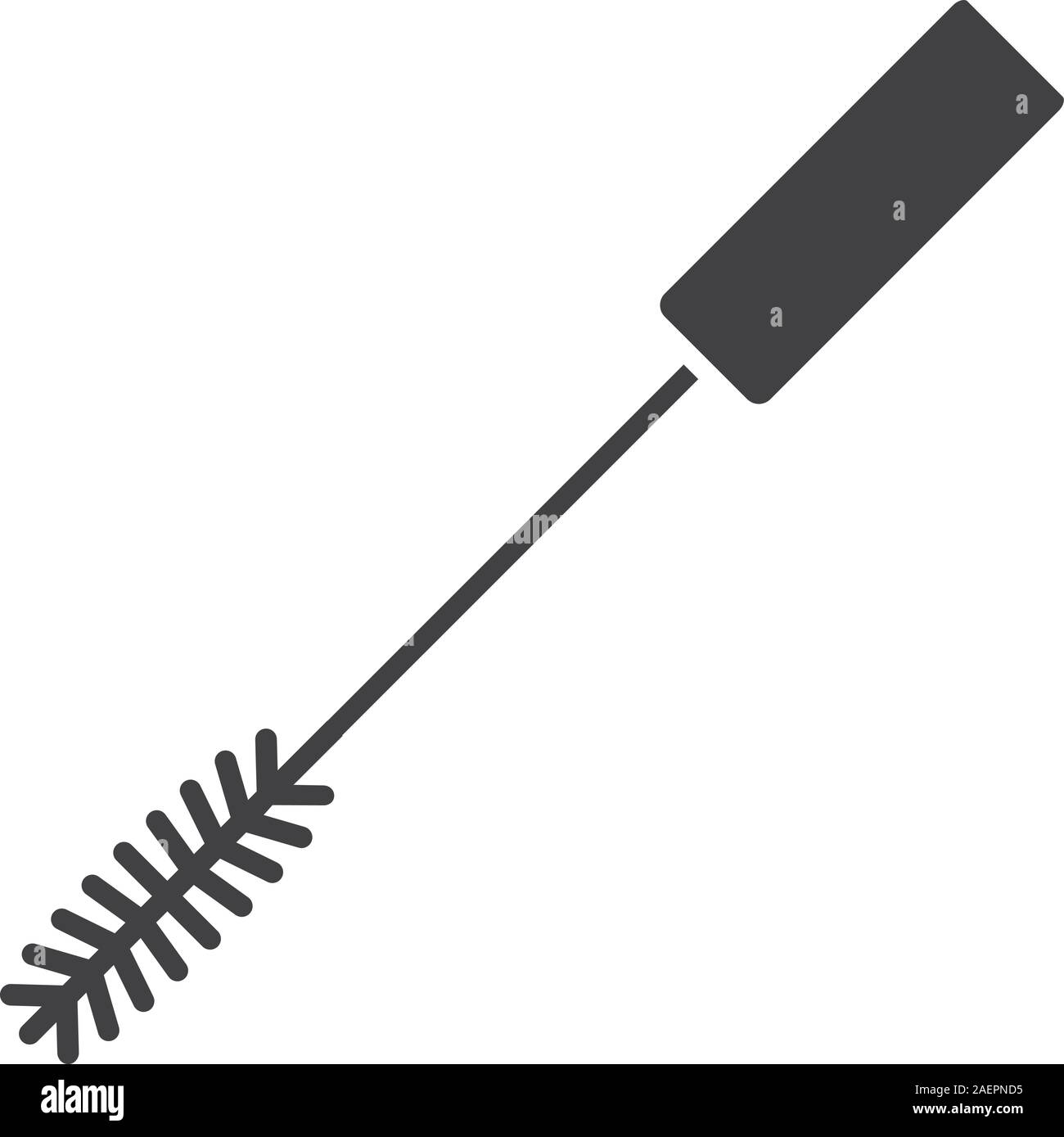 Icône glyphe de Mascara. Symbole de Silhouette. L'espace négatif. Vector illustration isolé Illustration de Vecteur