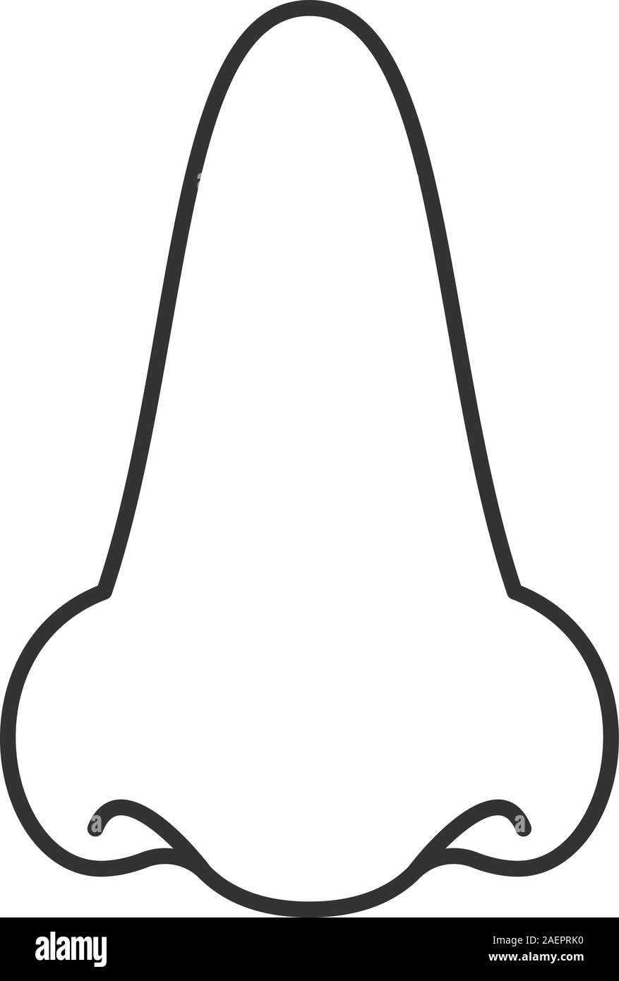 Icône linéaire du nez. Fine ligne illustration. Symbole de contour. Dessin vectoriel aperçu isolés Illustration de Vecteur